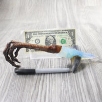 Turkey Foot Handle Opalite Blade Ornamental Knife #7259     Mountain Man Knife