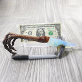 Turkey Foot Handle Opalite Blade Ornamental Knife #7259     Mountain Man Knife