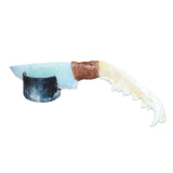 Coyote Jaw Handle Opalite Blade Ornamental Knife # 28267