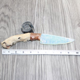 Coyote Foot Handle Opalite Blade Ornamental Knife #27667