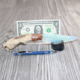 Coyote Foot Handle Opalite Blade Ornamental Knife #27667
