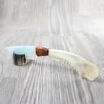 Deer Jaw Handle Opalite Blade Ornamental Knife #1559     Mountain Man Knife