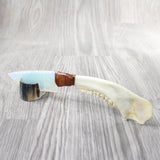 Deer Jaw Handle Opalite Blade Ornamental Knife #1559     Mountain Man Knife