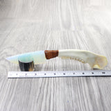 Deer Jaw Handle Opalite Blade Ornamental Knife #1559     Mountain Man Knife