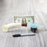 Deer Jaw Handle Opalite Blade Ornamental Knife #1559     Mountain Man Knife