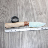 Hair-on Deer Bone Handle Opalite Blade Ornamental Knife #09167