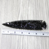 1 Obsidian Ornamental Spearhead  #9040 Arrowhead