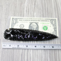 1 Obsidian Ornamental Spearhead  #9040 Arrowhead