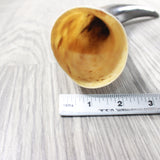 1 Polished Cow Horn With Stand #3559    Natural Colored