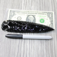 1 Obsidian Ornamental Spearhead  #9040 Arrowhead