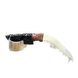 Coyote Jaw Handle Obsidian Blade Ornamental Knife #1659  Mountain Man Knife