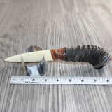 Springbok Horn Handle Bone Blade Ornamental Knife # 34868