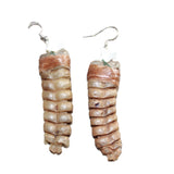 Very Large Rattlesnake Rattle Earrings  # 25568