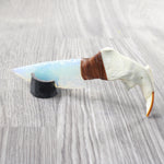 Beaver Jaw Handle Opalite Blade Ornamental Knife #8759     Mountain Man Knife