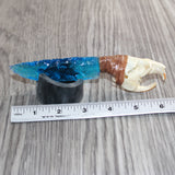 Muskrat Skull Handle Glass Blade Ornamental Knife #31768