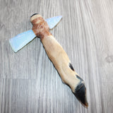 Deer Foot Handle Opalite Head Ornamental Tomahawk #16068     Axe Hatchet