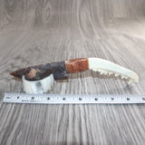 Coyote Jaw Handle Stone Blade Ornamental Knife #28868