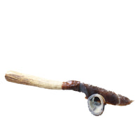 Moose Antler Handle Stone Blade Ornamental Knife #9759    Mountain Man Knife