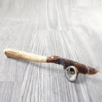 Moose Antler Handle Stone Blade Ornamental Knife #9759    Mountain Man Knife