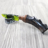 Impala Horn Handle Glass Blade Ornamental Knife #2859    Mountain Man Knife