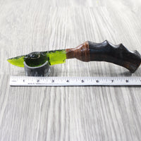 Impala Horn Handle Glass Blade Ornamental Knife #2859    Mountain Man Knife