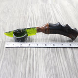 Impala Horn Handle Glass Blade Ornamental Knife #2859    Mountain Man Knife