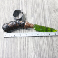 Impala Horn Handle Glass Blade Ornamental Knife #2859    Mountain Man Knife