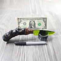 Impala Horn Handle Glass Blade Ornamental Knife #2859    Mountain Man Knife
