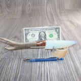Deer Antler Handle Opalite Blade Ornamental Knife #10168
