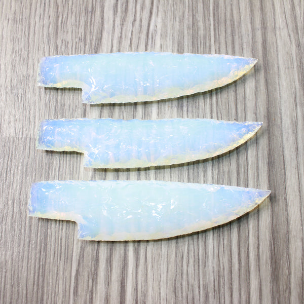 3 Opalite Ornamental Knife Blades  #2859    Mountain Man Knife