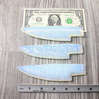 3 Opalite Ornamental Knife Blades  #2859    Mountain Man Knife