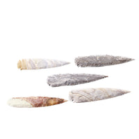 5 Stone Ornamental Spearheads  #9859     Agate Jasper Arrowheads