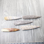 5 Stone Ornamental Spearheads  #9859     Agate Jasper Arrowheads