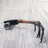 Turkey Foot Handle Obsidian Blade Ornamental Knife #9859  Mountain Man Knife