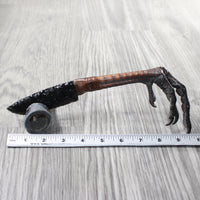 Turkey Foot Handle Obsidian Blade Ornamental Knife #9859  Mountain Man Knife