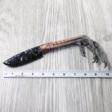 Turkey Foot Handle Obsidian Blade Ornamental Knife #9859  Mountain Man Knife