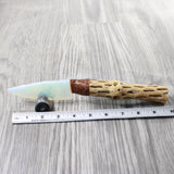 Cholla Cactus Wood Handle Opalite Blade Ornamental Knife #8859     Mountain Man Knife
