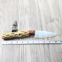 Cholla Cactus Wood Handle Opalite Blade Ornamental Knife #8859     Mountain Man Knife