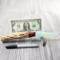 Cholla Cactus Wood Handle Opalite Blade Ornamental Knife #8859     Mountain Man Knife