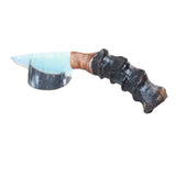 Impala Horn Handle Opalite Blade Ornamental Knife #05368