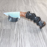 Impala Horn Handle Opalite Blade Ornamental Knife #05368