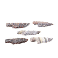 5 Stone Ornamental Knife Blades  #7959     Mountain Man Knife
