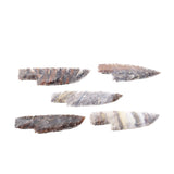 5 Stone Ornamental Knife Blades  #7959     Mountain Man Knife