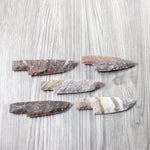 5 Stone Ornamental Knife Blades  #7959     Mountain Man Knife