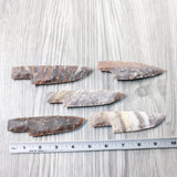 5 Stone Ornamental Knife Blades  #7959     Mountain Man Knife