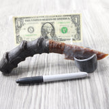 Impala Horn Handle Stone Blade Ornamental Knife #9059    Mountain Man Knife