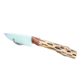 Cholla Cactus Wood Handle Opalite Blade Ornamental Knife # 21768