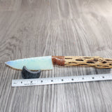 Cholla Cactus Wood Handle Opalite Blade Ornamental Knife # 21768