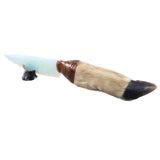 Deer Foot Handle Opalite Blade Ornamental Knife #1159     Mountain Man Knife