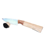 Hair-on Deer Bone Handle Opalite Blade Ornamental Knife #09468